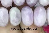 CRB3053 15.5 inches 9*16mm faceted rondelle kunzite beads