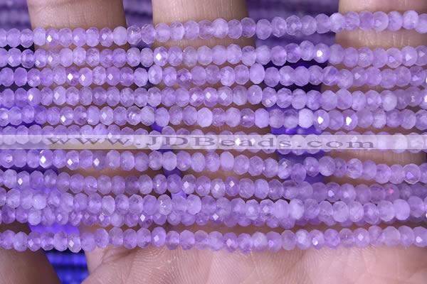 CRB3104 15.5 inches 2*3mm faceted rondelle tiny lavender amethyst beads