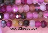 CRB3108 15.5 inches 2*3mm faceted rondelle tiny tourmaline beads