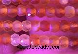 CRB3126 15.5 inches 2*3mm faceted rondelle tiny red agate beads