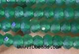 CRB3127 15.5 inches 2*3mm faceted rondelle tiny green agate beads