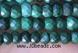 CRB3128 15.5 inches 2*3mm faceted rondelle tiny malachite beads