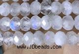 CRB3141 15.5 inches 2.5*4mm faceted rondelle tiny white moonstone beads