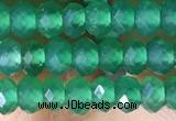 CRB3171 15.5 inches 2.5*4mm faceted rondelle tiny green agate beads