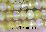 CRB3178 15.5 inches 2.5*4mm faceted rondelle tiny yellow opal beads