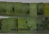 CRB320 15.5 inches 8*12mm tyre matte green rutilated quartz beads