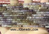 CRB3200 15.5 inches 2*3.5mm faceted rondelle mixed quartz beads