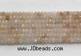 CRB3217 15.5 inches 4*6mm faceted rondelle pink aventurine jade beads wholesale