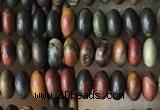 CRB4013 15.5 inches 2.5*4.5mm rondelle picasso jasper beads wholesale