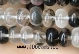 CRB4033 15.5 inches 4*6mm rondelle black watermelon beads wholesale