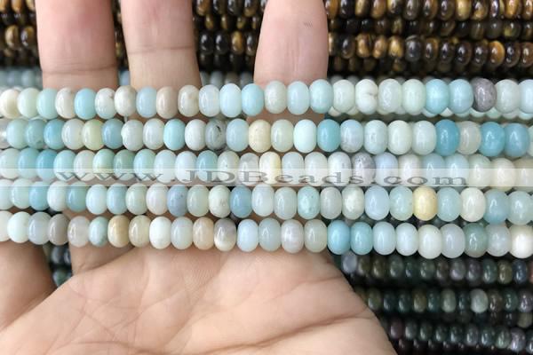 CRB4036 15.5 inches 4*6mm rondelle amazonite beads wholesale