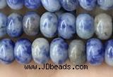 CRB4046 15.5 inches 4*6mm rondelle blue spot stone beads