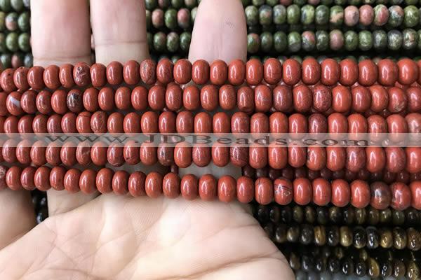 CRB4056 15.5 inches 4*6mm rondelle red jasper beads wholesale