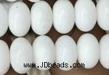 CRB4071 15.5 inches 5*8mm rondelle white porcelain beads wholesale