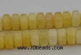 CRB410 15.5 inches 5*8mm rondelle yellow jade beads wholesale