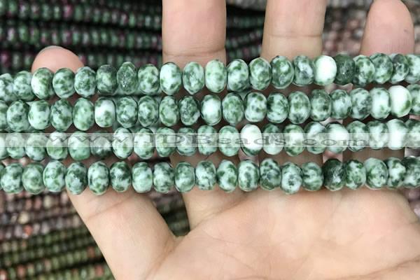 CRB4116 15.5 inches 5*8mm faceted rondelle Qinghai jade beads