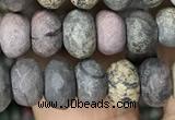 CRB4123 15.5 inches 5*8mm faceted rondelle artistic jasper beads