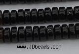 CRB418 15.5 inches 5*8mm rondelle black agate beads wholesale