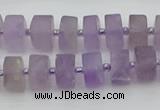 CRB457 15.5 inche 6*10mm tyre matte amethyst gemstone beads