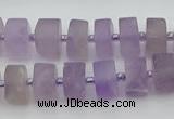 CRB458 15.5 inche 8*12mm tyre matte amethyst gemstone beads