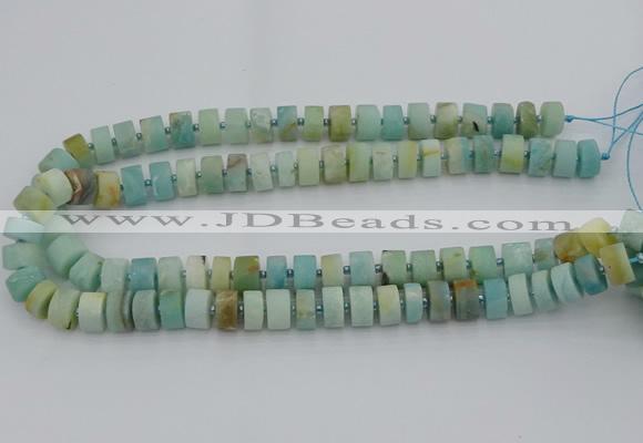 CRB470 15.5 inche 8*12mm tyre matte amazonite gemstone beads