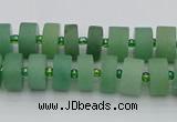 CRB472 15.5 inches 5*8mm tyre green aventurine beads wholesale