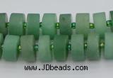 CRB474 15.5 inches 7*12mm tyre green aventurine beads wholesale