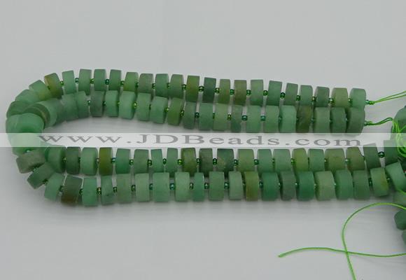 CRB475 15.5 inches 8*14mm tyre green aventurine beads wholesale