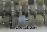 CRB484 15.5 inches 7*12mm tyre labradorite gemstone beads