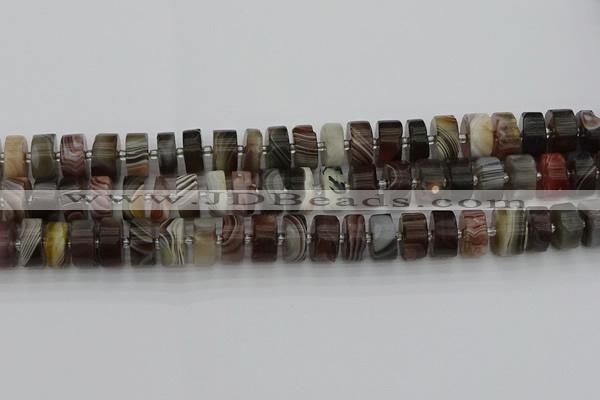 CRB496 15.5 inches 7*14mm tyre botswana agate beads wholesale