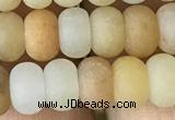 CRB5002 15.5 inches 4*6mm rondelle matte yellow aventurine beads