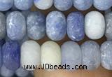 CRB5005 15.5 inches 4*6mm rondelle matte blue aventurine beads