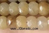 CRB5103 15.5 inches 4*6mm faceted rondelle yellow aventurine beads