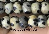 CRB5109 15.5 inches 4*6mm faceted rondelle dalmatian jasper beads