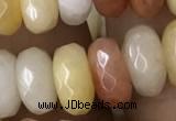 CRB5154 15.5 inches 5*8mm faceted rondelle yellow jade beads