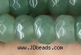 CRB5156 15.5 inches 5*8mm faceted rondelle green aventurine beads