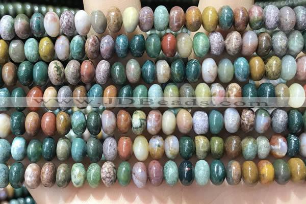 CRB5306 15.5 inches 4*6mm rondelle Indian agate beads wholesale