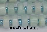 CRB531 15.5 inches 6*10mm tyre Chinese amazonite beads wholesale