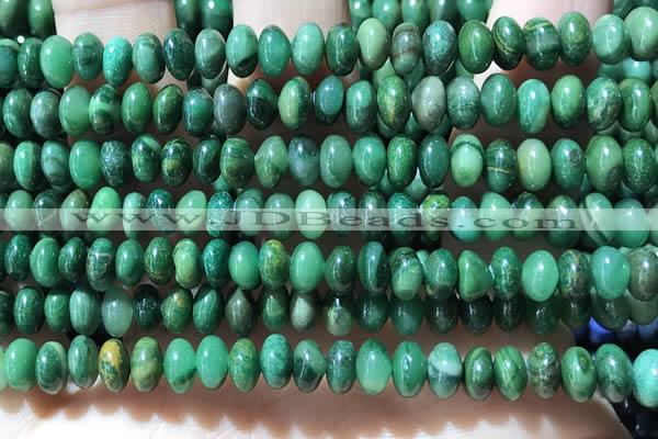 CRB5313 15.5 inches 4*6mm rondelle green jasper beads