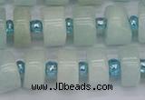 CRB532 15.5 inches 6*12mm tyre Chinese amazonite beads wholesale