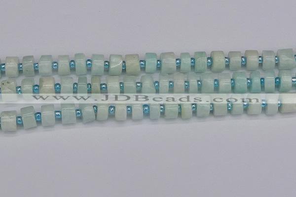 CRB532 15.5 inches 6*12mm tyre Chinese amazonite beads wholesale