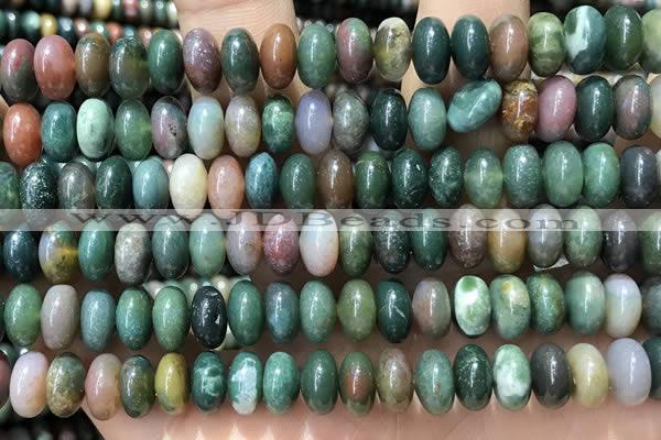 CRB5339 15.5 inches 5*8mm rondelle Indian agate beads wholesale