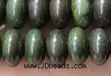 CRB5346 15.5 inches 5*8mm rondelle bronze green stone beads