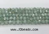 CRB5654 15.5 inches 5*8mm-6*10mm faceted rondelle green angel skin beads wholesale