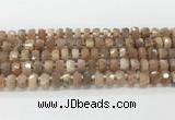 CRB5657 15.5 inches 6*10mm-7*11mm faceted rondelle moonstone beads wholesale