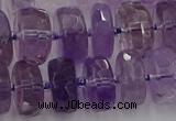 CRB567 15.5 inches 8*14mm faceted rondelle amethyst beads