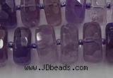 CRB568 15.5 inches 8*16mm faceted rondelle amethyst beads