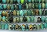 CRB5729 15 inches 1*2mm faceted turquoise beads