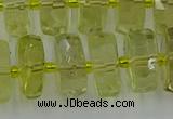 CRB577 15.5 inches 8*18mm faceted rondelle lemon quartz beads