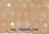 CRB5799 15 inches 4*6mm, 5*8mm, 6*10mm faceted rondelle pink aventurine jade beads